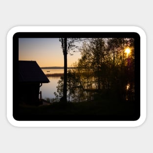 Sunset on a Calm Lake Sticker